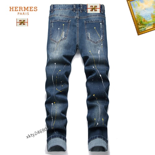 Replica Hermes Jeans For Men #1212181 $48.00 USD for Wholesale