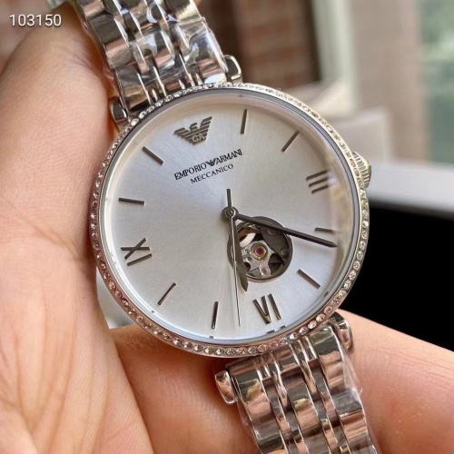 Armani AAA Quality Watches In Silver For Women #1213175 $225.00 USD, Wholesale Replica Armani AAA Quality Watches