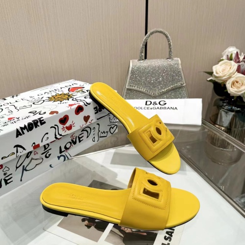 Replica Dolce & Gabbana D&G Slippers For Women #1213202 $80.00 USD for Wholesale