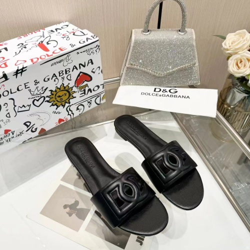 Replica Dolce & Gabbana D&G Slippers For Women #1213206 $80.00 USD for Wholesale