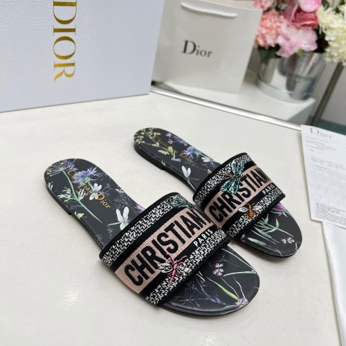 Replica Christian Dior Slippers For Women #1213215 $76.00 USD for Wholesale