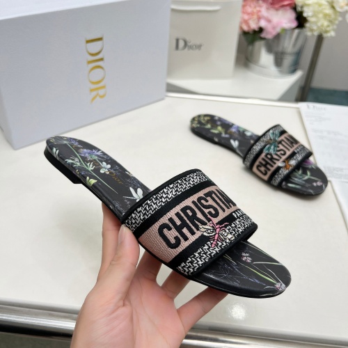 Replica Christian Dior Slippers For Women #1213215 $76.00 USD for Wholesale