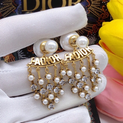 Replica Christian Dior Earrings For Women #1213253 $27.00 USD for Wholesale