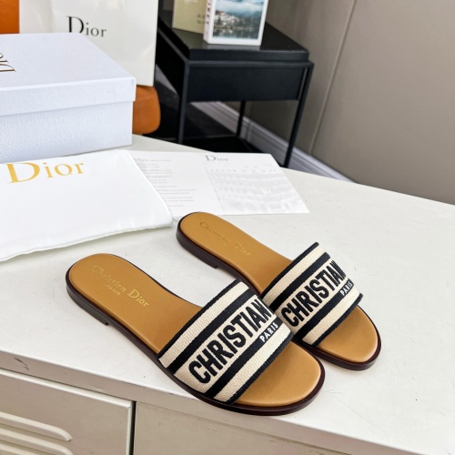 Replica Christian Dior Slippers For Women #1213266 $85.00 USD for Wholesale