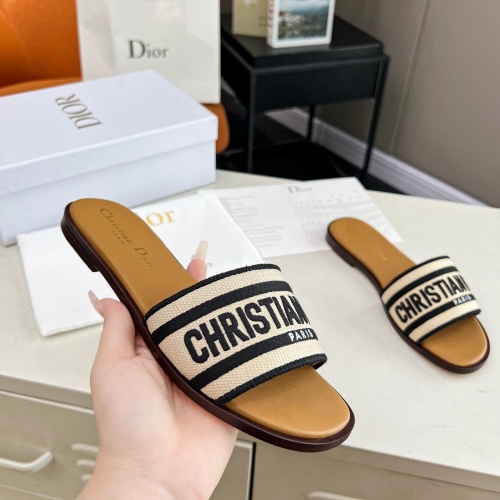 Replica Christian Dior Slippers For Women #1213266 $85.00 USD for Wholesale