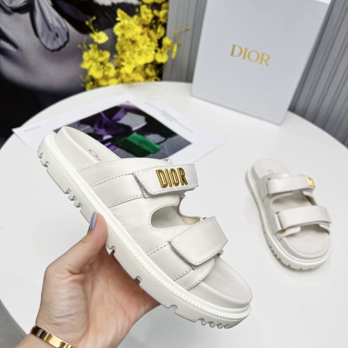 Replica Christian Dior Slippers For Women #1213322 $92.00 USD for Wholesale