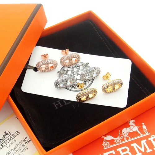 Replica Hermes Earrings For Women #1213888 $25.00 USD for Wholesale