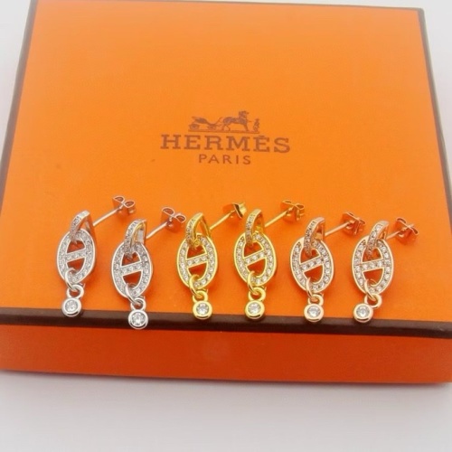 Replica Hermes Earrings For Women #1213891 $25.00 USD for Wholesale