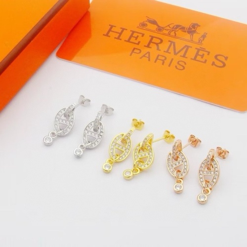 Replica Hermes Earrings For Women #1213891 $25.00 USD for Wholesale