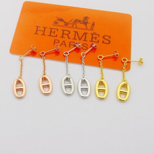 Replica Hermes Earrings For Women #1213905 $25.00 USD for Wholesale