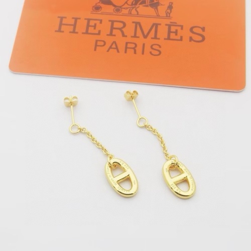 Replica Hermes Earrings For Women #1213907 $25.00 USD for Wholesale