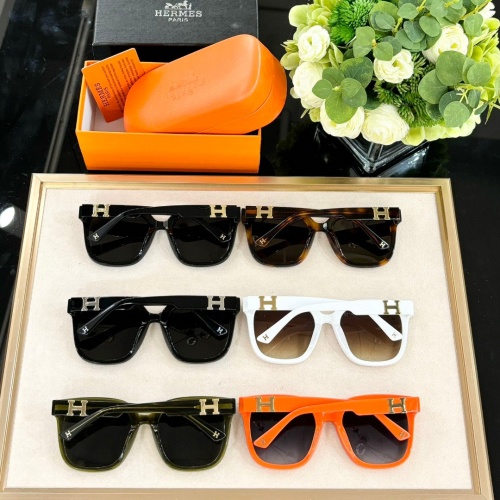 Replica Hermes AAA Quality Sunglasses #1214605 $60.00 USD for Wholesale