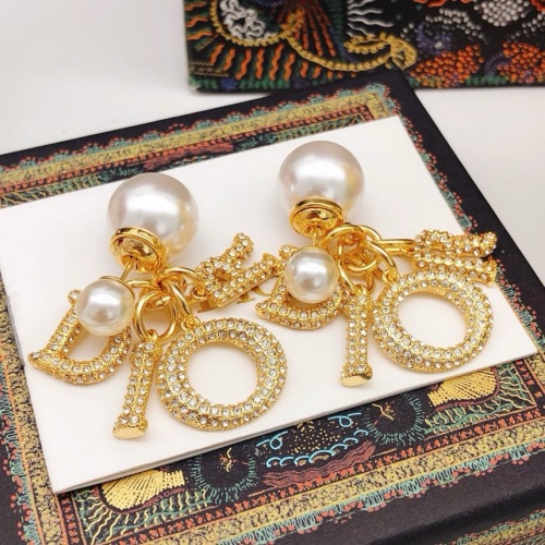 Replica Christian Dior Earrings For Women #1215357 $34.00 USD for Wholesale