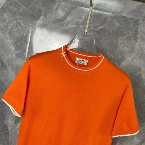 Replica Hermes T-Shirts Short Sleeved For Men #1216050 $40.00 USD for Wholesale