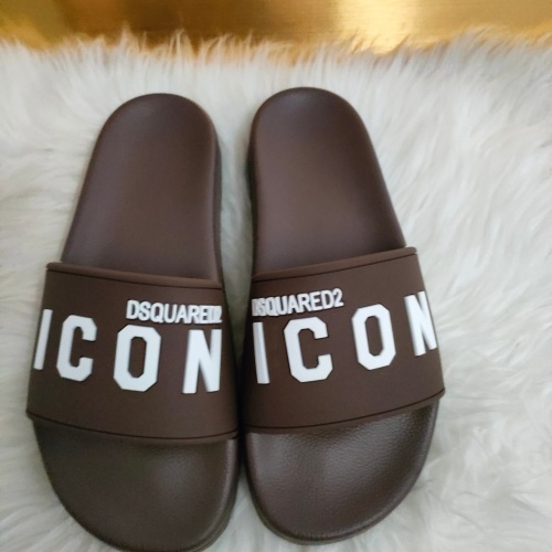 Dsquared Slippers For Women #1216177 $48.00 USD, Wholesale Replica Dsquared Slippers