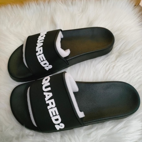 Replica Dsquared Slippers For Men #1216182 $48.00 USD for Wholesale