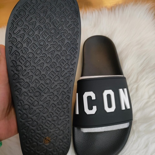 Replica Dsquared Slippers For Men #1216188 $48.00 USD for Wholesale