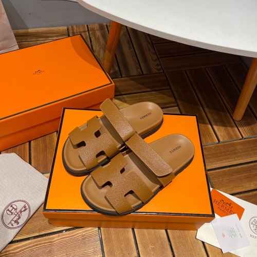 Replica Hermes Slippers For Men #1216611 $80.00 USD for Wholesale