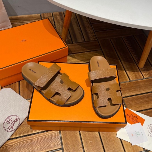 Replica Hermes Slippers For Men #1216611 $80.00 USD for Wholesale