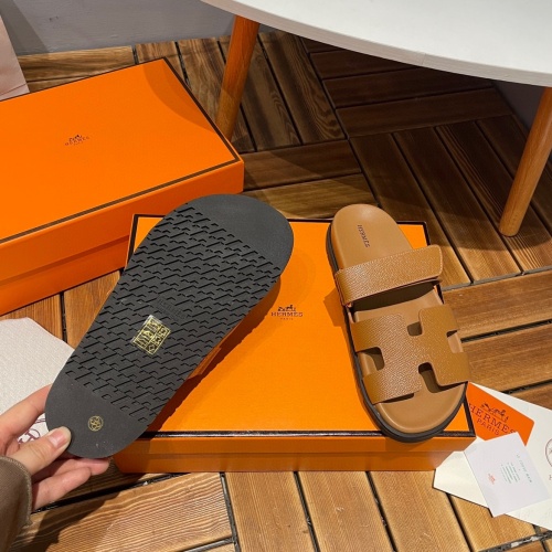 Replica Hermes Slippers For Men #1216611 $80.00 USD for Wholesale