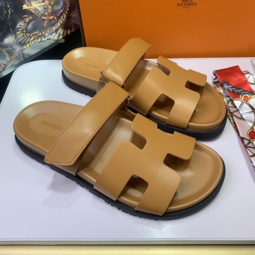 Replica Hermes Slippers For Men #1216623 $80.00 USD for Wholesale