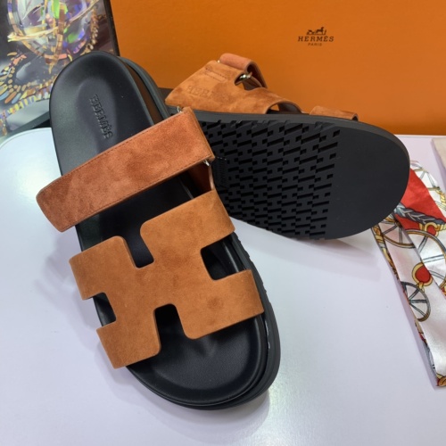 Replica Hermes Slippers For Men #1216627 $76.00 USD for Wholesale