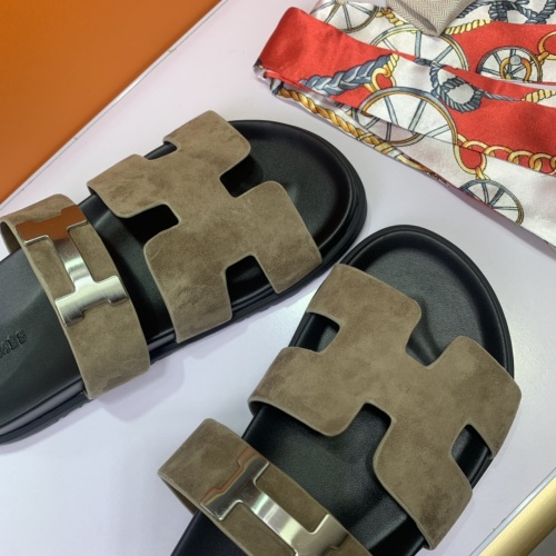 Replica Hermes Slippers For Men #1216643 $76.00 USD for Wholesale