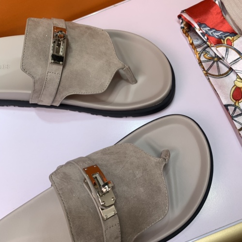 Replica Hermes Slippers For Women #1216665 $76.00 USD for Wholesale