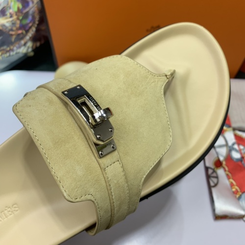 Replica Hermes Slippers For Men #1216668 $80.00 USD for Wholesale