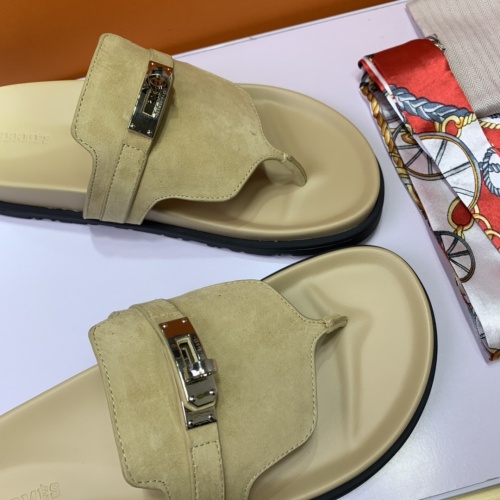 Replica Hermes Slippers For Men #1216668 $80.00 USD for Wholesale