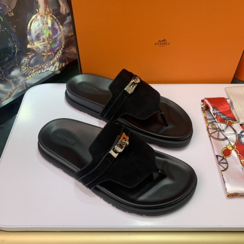 Replica Hermes Slippers For Men #1216674 $80.00 USD for Wholesale