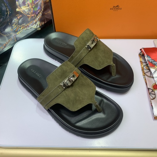 Replica Hermes Slippers For Women #1216680 $76.00 USD for Wholesale