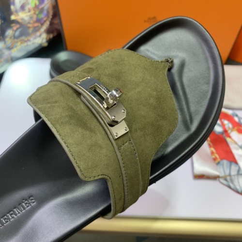 Replica Hermes Slippers For Women #1216680 $76.00 USD for Wholesale