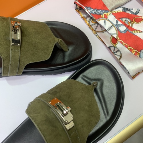 Replica Hermes Slippers For Women #1216680 $76.00 USD for Wholesale