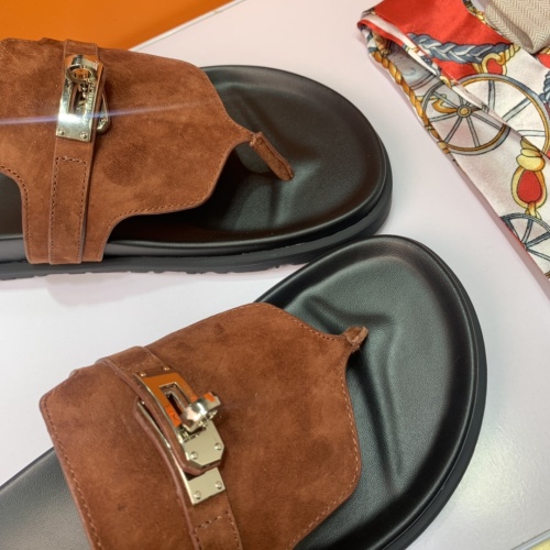 Replica Hermes Slippers For Men #1216683 $80.00 USD for Wholesale