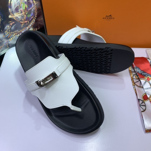 Replica Hermes Slippers For Men #1216685 $80.00 USD for Wholesale