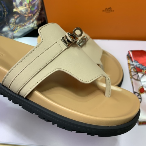 Replica Hermes Slippers For Women #1216686 $76.00 USD for Wholesale