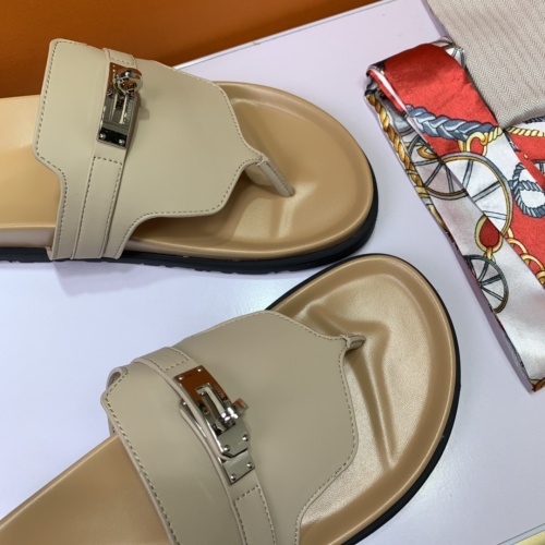 Replica Hermes Slippers For Men #1216687 $80.00 USD for Wholesale