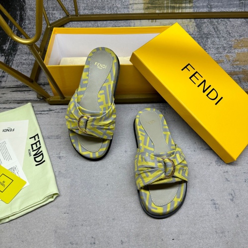 Replica Fendi Slippers For Women #1216828 $80.00 USD for Wholesale