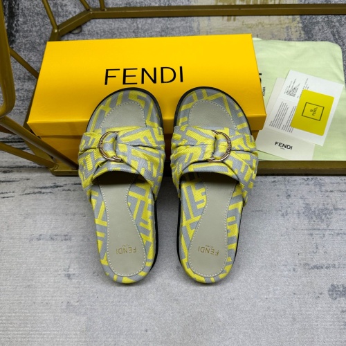 Replica Fendi Slippers For Women #1216828 $80.00 USD for Wholesale