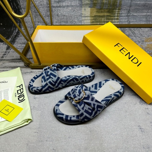 Replica Fendi Slippers For Women #1216835 $80.00 USD for Wholesale