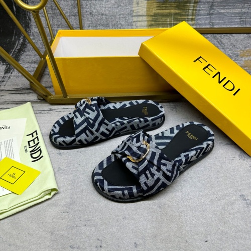 Replica Fendi Slippers For Women #1216836 $80.00 USD for Wholesale