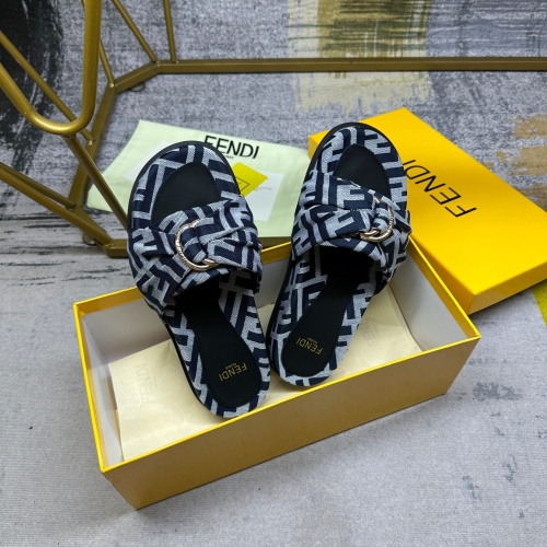 Replica Fendi Slippers For Women #1216836 $80.00 USD for Wholesale