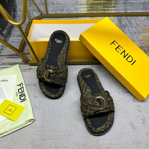 Replica Fendi Slippers For Women #1216837 $80.00 USD for Wholesale