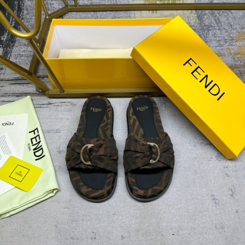 Fendi Slippers For Women #1216838 $80.00 USD, Wholesale Replica Fendi Slippers