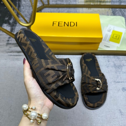 Replica Fendi Slippers For Women #1216838 $80.00 USD for Wholesale