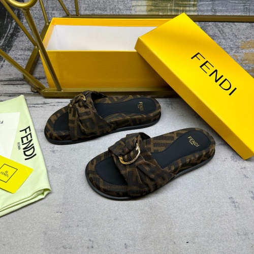 Replica Fendi Slippers For Women #1216838 $80.00 USD for Wholesale