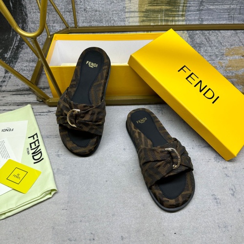 Replica Fendi Slippers For Women #1216838 $80.00 USD for Wholesale