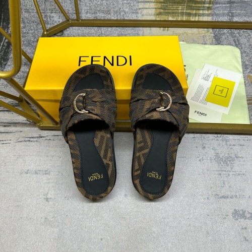 Replica Fendi Slippers For Women #1216838 $80.00 USD for Wholesale