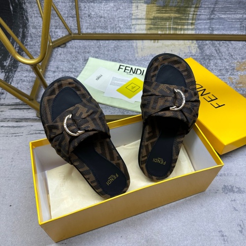 Replica Fendi Slippers For Women #1216838 $80.00 USD for Wholesale